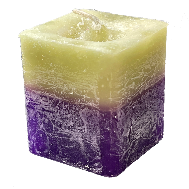 Scented Square Votive Candle "Stress Relief" - Lavender & Sage - Magick Magick.com