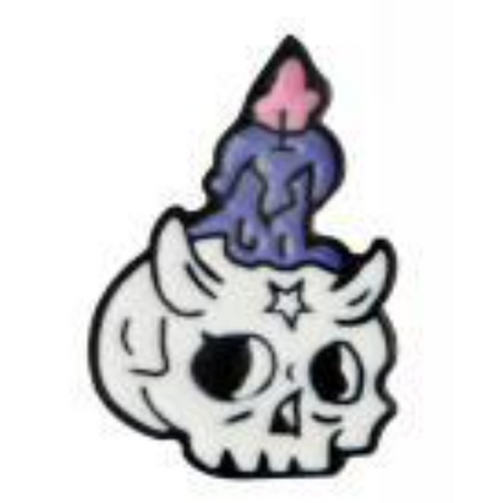Skeleton Drip Candle Enamel Pin - Magick Magick.com