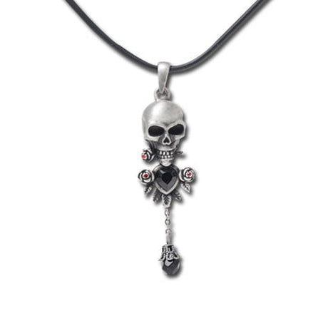 Skull with Heart Necklace - Magick Magick.com