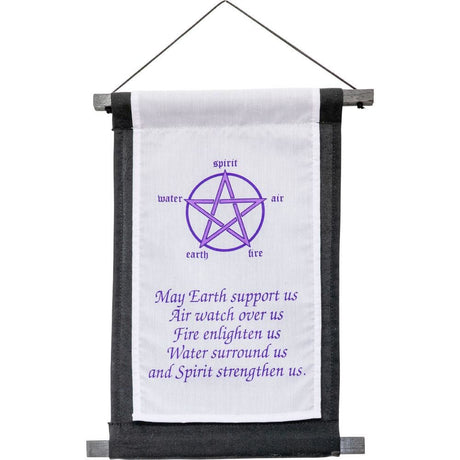 Small Cotton Banner - 5 Elements Prayer - Magick Magick.com