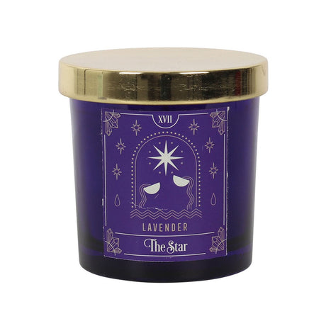 Tarot Series Glass Jar Candles - The Star - Lavender - Magick Magick.com