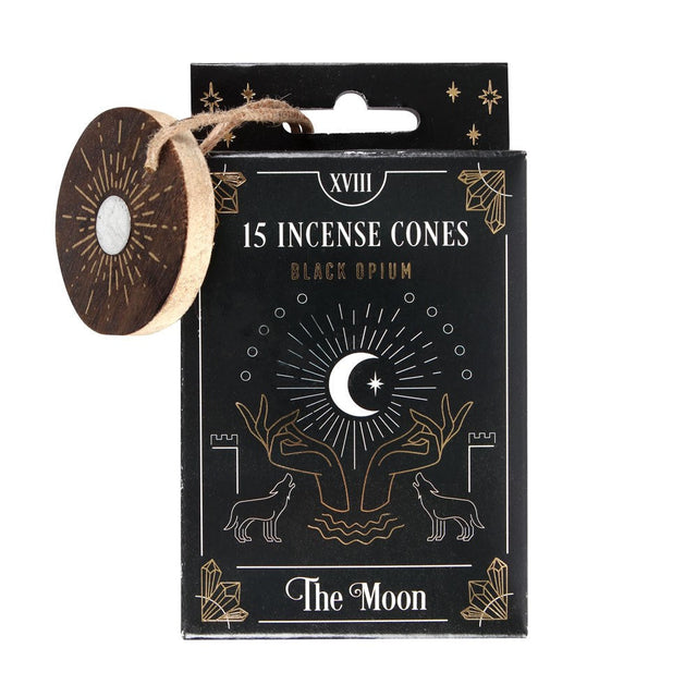 Tarot Series Incense Cones - The Moon - Black Opium (Pack of 15) - Magick Magick.com