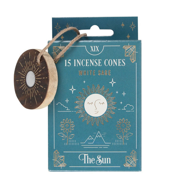 Tarot Series Incense Cones - The Sun - White Sage (Pack of 15) - Magick Magick.com