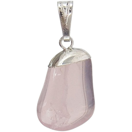 Tumbled Stone Pendant - Rose Quartz - Magick Magick.com