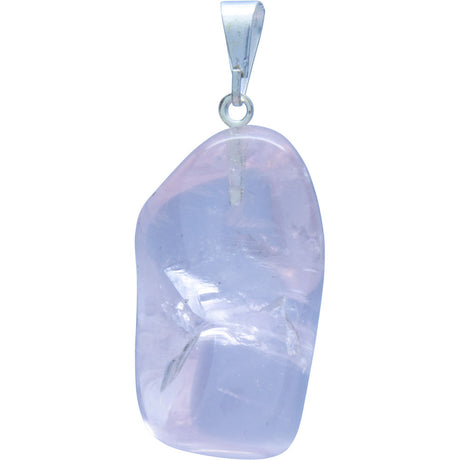 Tumbled Stone Pendant - Rose Quartz - Magick Magick.com