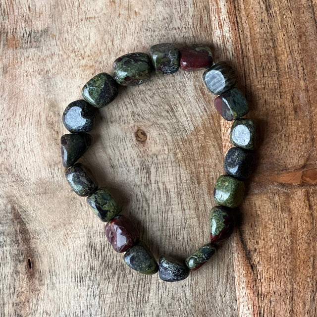 Tumbled Stones Bracelet - Dragon Bloodstone - Magick Magick.com