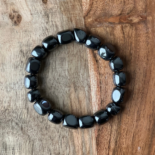 Tumbled Stones Bracelet - Hematite - Magick Magick.com