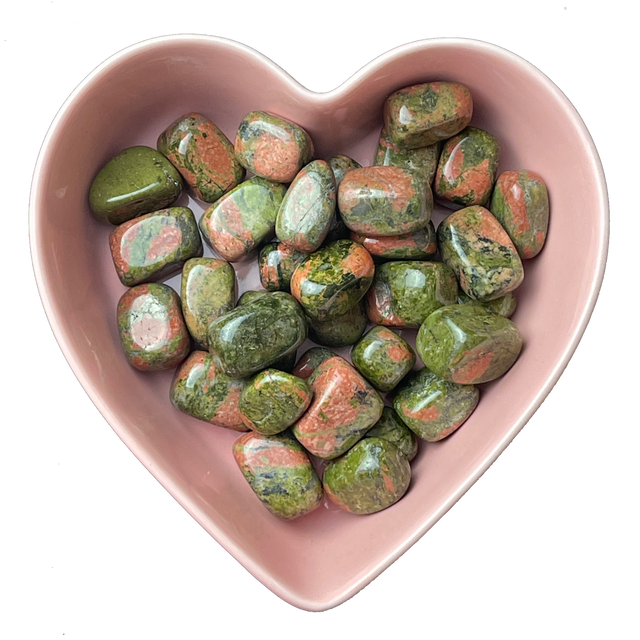 Unakite Tumbled Stone Natural Gemstone - One Stone - Magick Magick.com