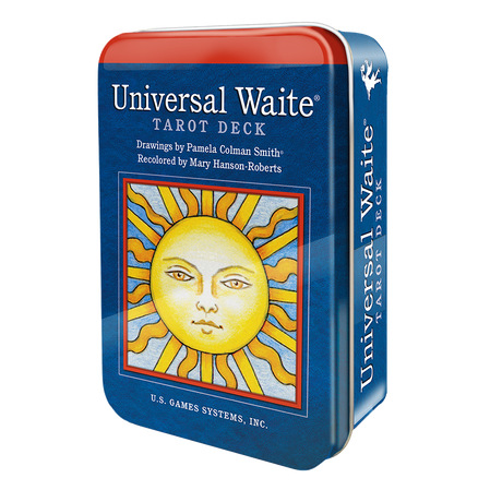 Universal Waite Tarot Deck in a Tin by Mary Hanson-Roberts - Magick Magick.com