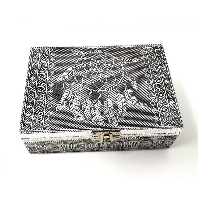 White Metal Lined Box - Dream Catcher - Magick Magick.com