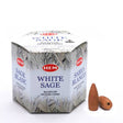 White Sage HEM Backflow Incense Cones (40 Pack) - Magick Magick.com