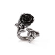 Wild Black Rose Ring - Size 6 - Magick Magick.com