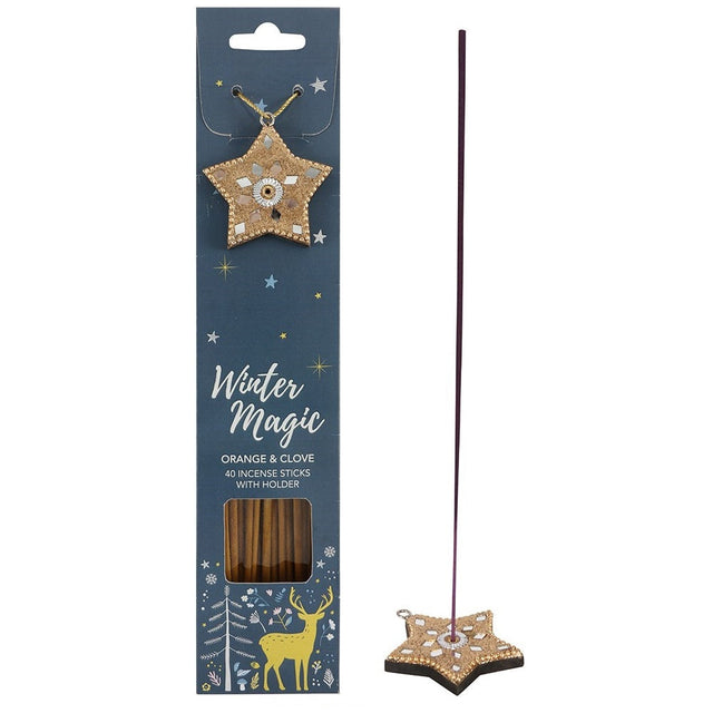 Winter Magic Incense Sticks - Orange & Clove (Pack of 40) - Magick Magick.com