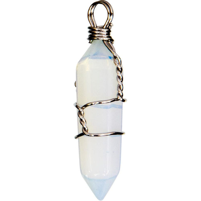 Wire Wrapped Point Pendant - Opalite - Magick Magick.com