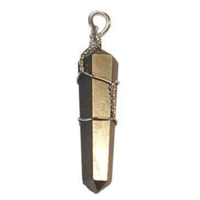 Wire Wrapped Point Pendant - Pyrite - Magick Magick.com