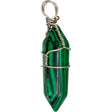 Wire Wrapped Point Pendant - Reconstructed Malachite - Magick Magick.com