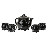 Witches Brew Ceramic Tea Pot with Mugs (Set of 5) - Magick Magick.com