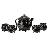 Witches Brew Ceramic Tea Pot with Mugs (Set of 5) - Magick Magick.com