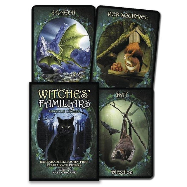 Witches' Familiars Oracle Cards by Barbara Meiklejohn-Free, Flavia Kate Peters, Kate Osborne - Magick Magick.com