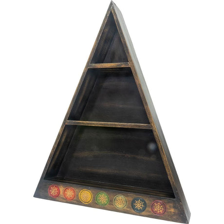 Wooden Altar Shelf - Chakra - Magick Magick.com