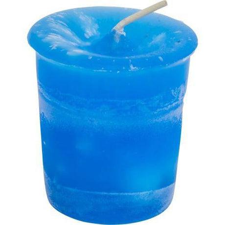 Ylang Ylang Herbal Votive Candle - Light Blue - Magick Magick.com